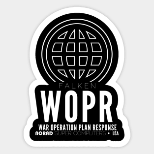 WOPR War Operation Plan Response War Games Sticker